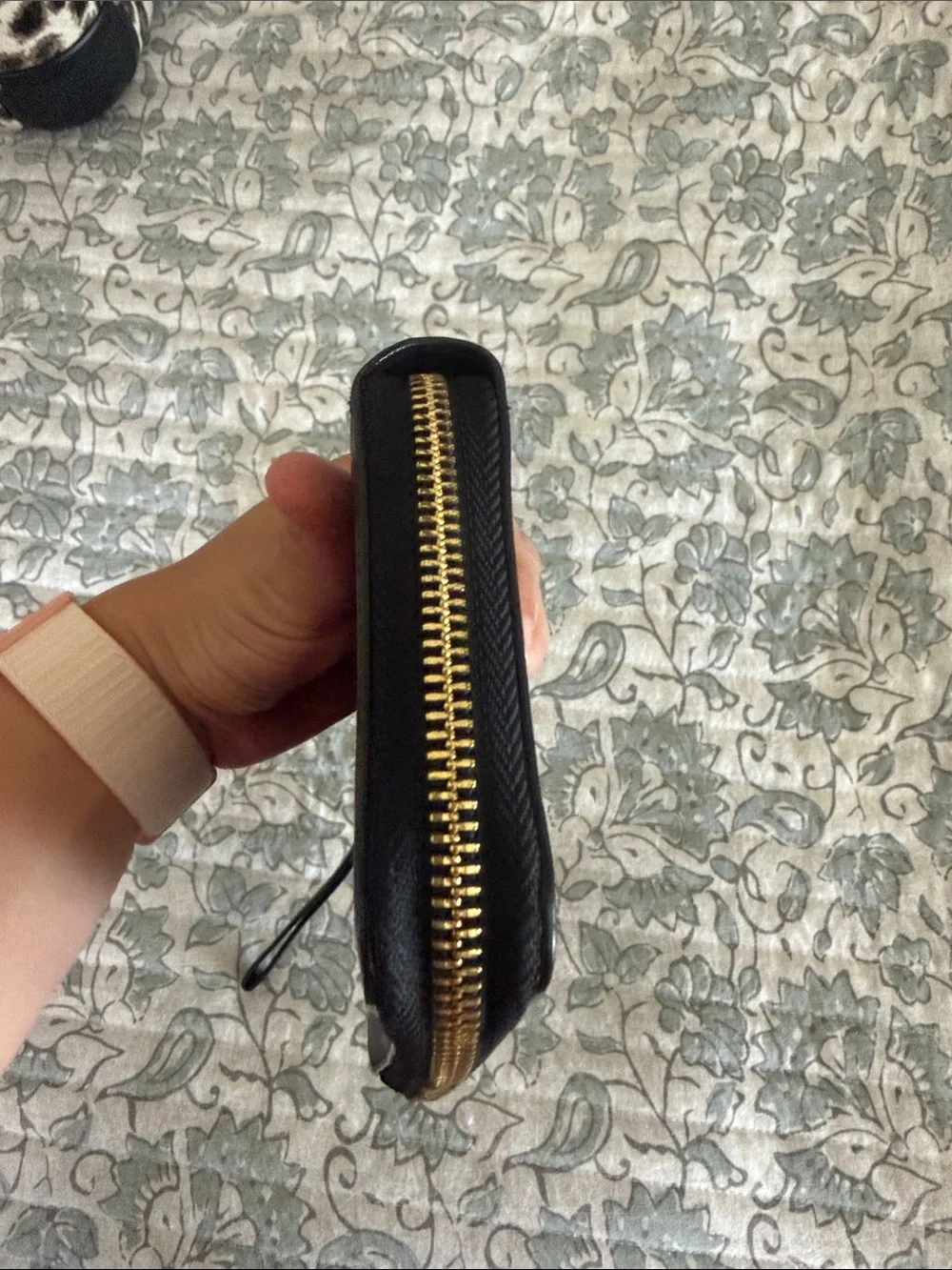 kate spade Black Saffiano Zip Wristlet Clutch